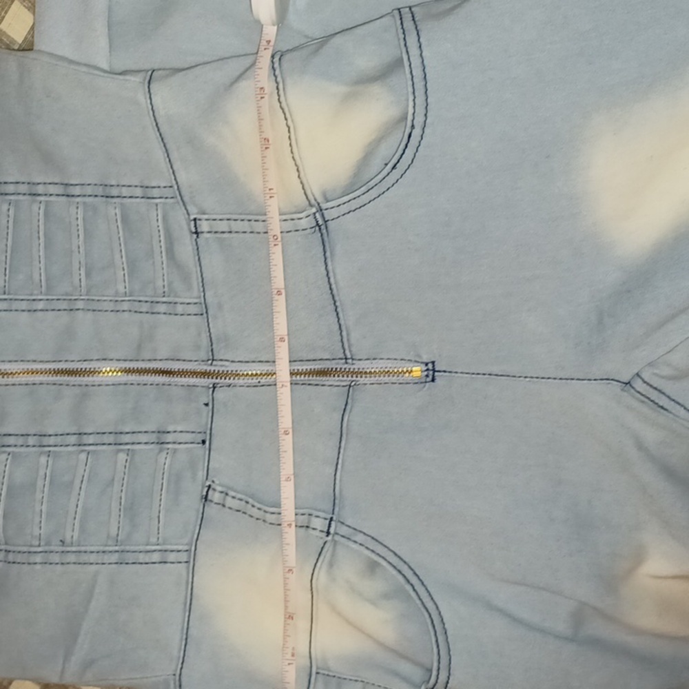 Denim Sleeveless Jumpsuit Small - Picture 9 of 10